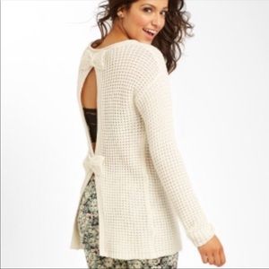 Bethany Mota open back bow sweater